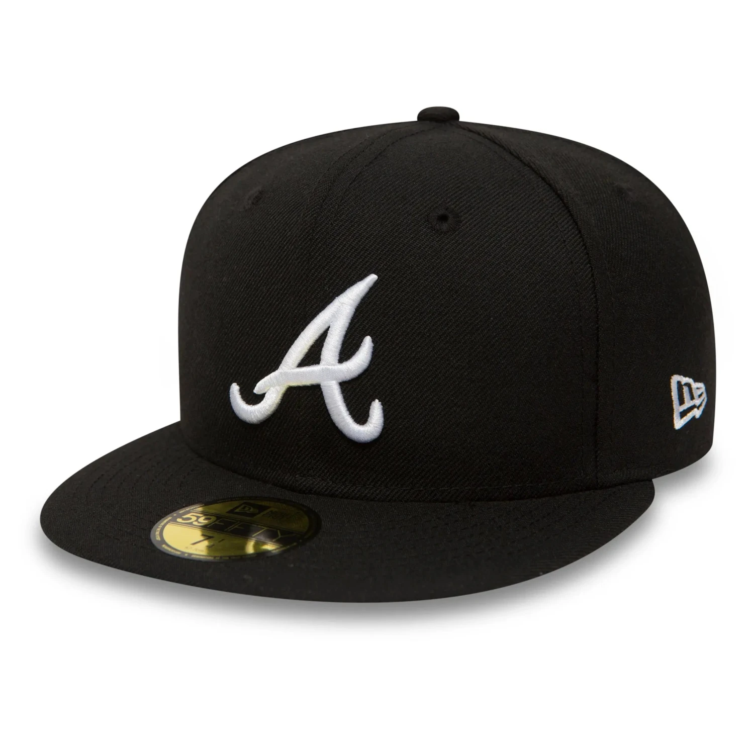 NEW ERA 59FIFTY MLB ATLANTA BRAVES BLACK / WHITE FITTED CAP 3 NEW ERA 59FIFTY MLB ATLANTA BRAVES BLACK / WHITE FITTED CAP