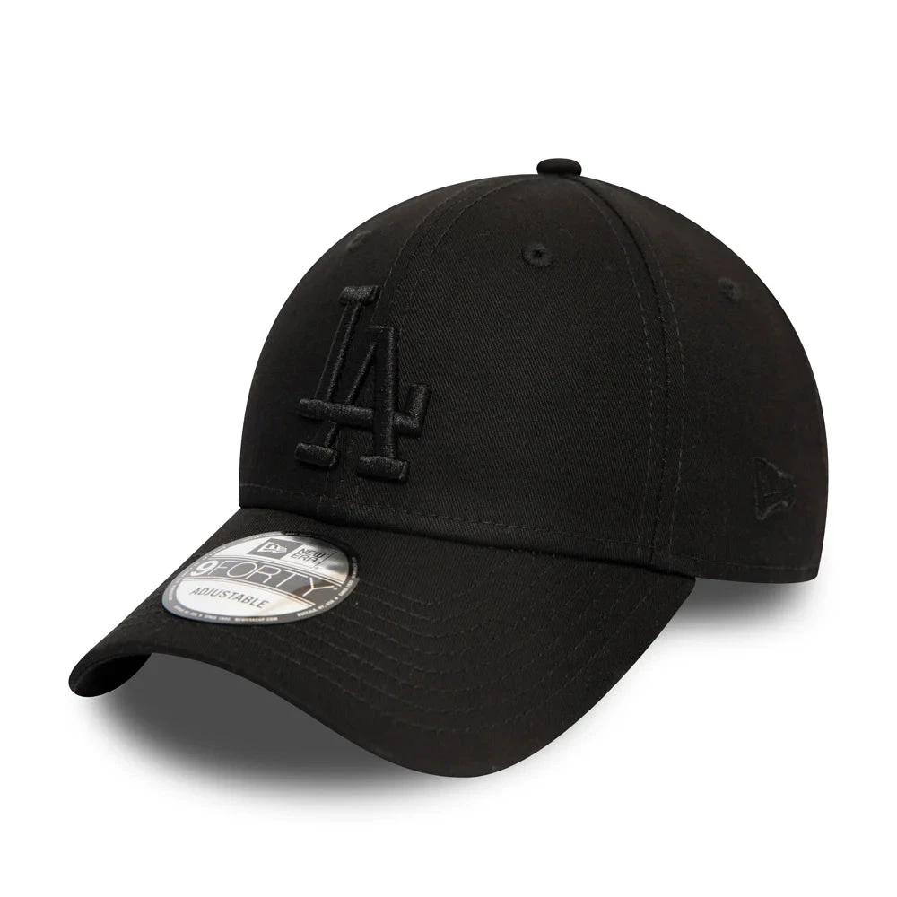 NEW ERA 9FORTY LEAGUE ESSENTIAL LOS ANGELES DODGERS BLACK CAP 3 NEW ERA 9FORTY LEAGUE ESSENTIAL LOS ANGELES DODGERS BLACK CAP