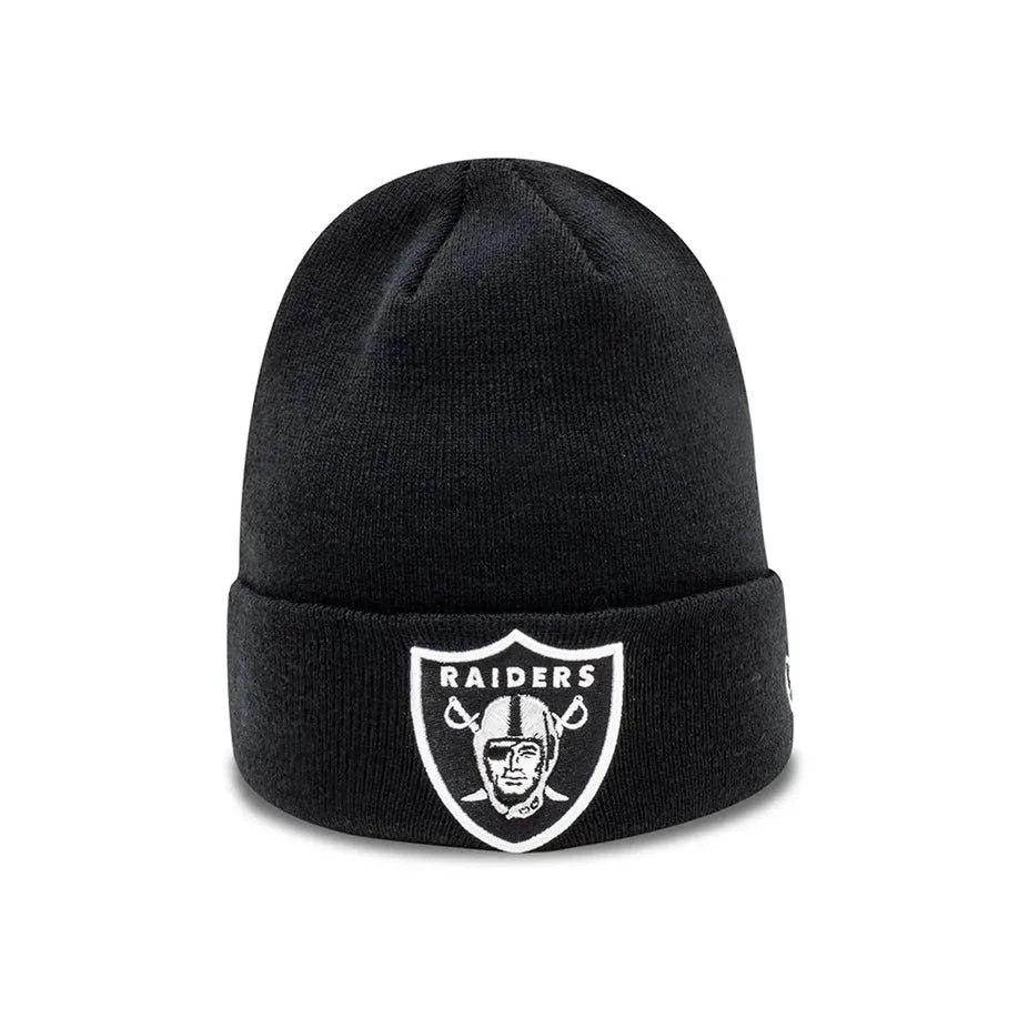 NEW ERA LAS VEGAS RAIDERS BLACK CUFF BEANIE KNIT 3 NEW ERA LAS VEGAS RAIDERS BLACK CUFF BEANIE KNIT