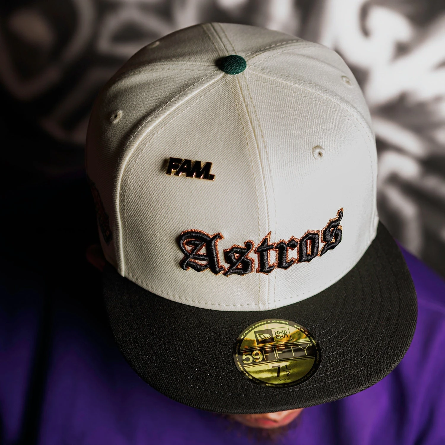 HOUSTON ASTROS MLB TWO TONE CHROME WHITE GRAY UV / NEW ERA 59FIFTY FITTED CAP 8 HOUSTON ASTROS MLB TWO TONE CHROME WHITE GRAY UV / NEW ERA 59FIFTY FITTED CAP - Image 6