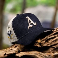 OAKLAND ATHLETICS MLB NAVY GRAY UV / NEW ERA 9FORTY A-FRAME TRUCKER