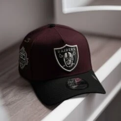 LAS VEGAS RAIDERS NFL MAROON GRAY UV / NEW ERA 9FORTY A-FRAME