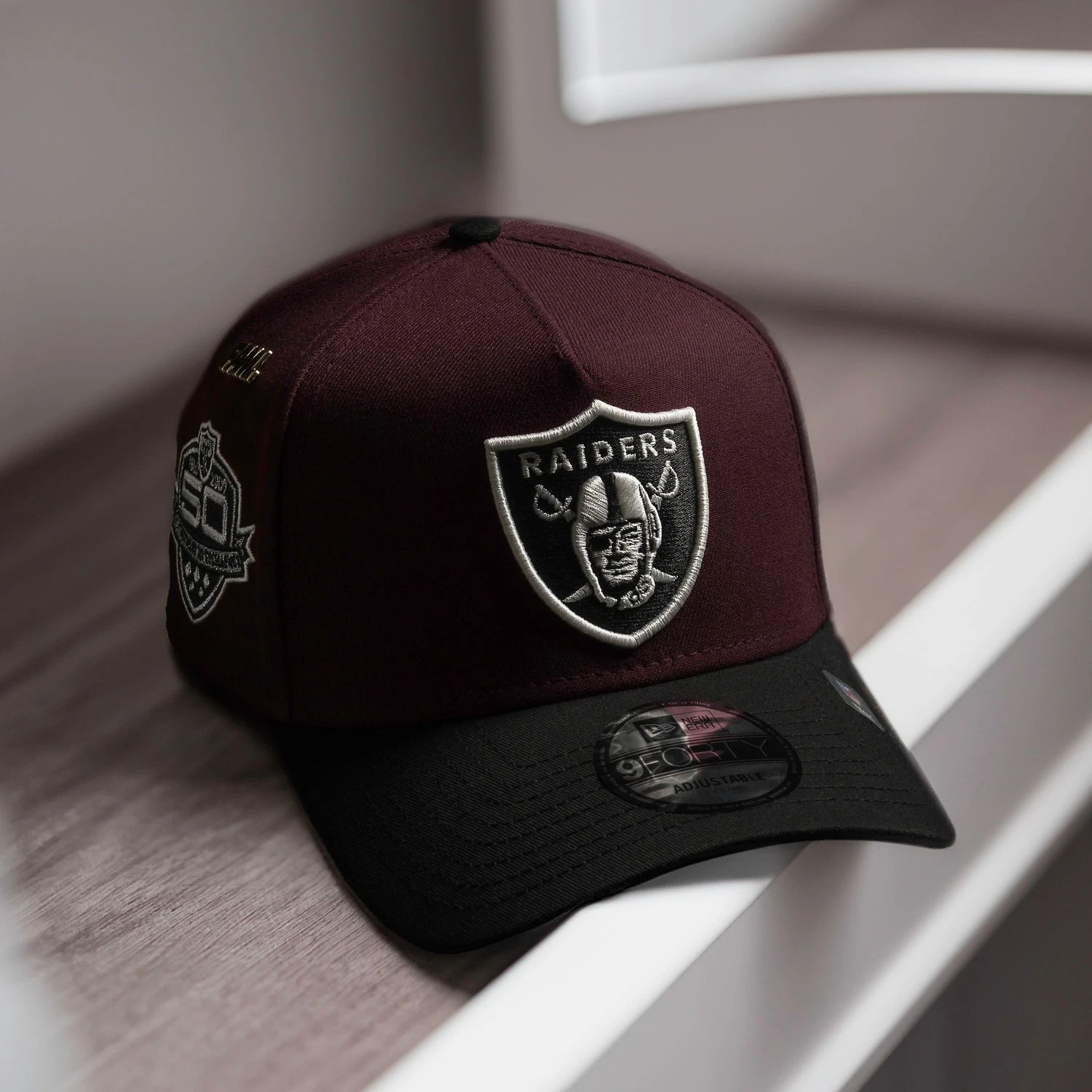 LAS VEGAS RAIDERS NFL MAROON GRAY UV / NEW ERA 9FORTY A-FRAME 3 LAS VEGAS RAIDERS NFL MAROON GRAY UV / NEW ERA 9FORTY A-FRAME