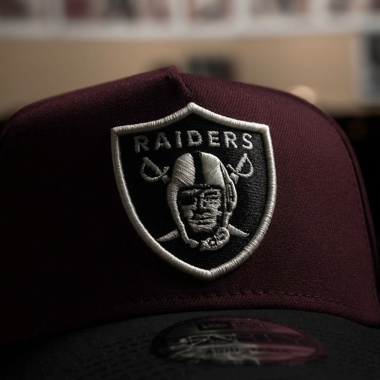 LAS VEGAS RAIDERS NFL MAROON GRAY UV / NEW ERA 9FORTY A-FRAME 4 LAS VEGAS RAIDERS NFL MAROON GRAY UV / NEW ERA 9FORTY A-FRAME - Image 2