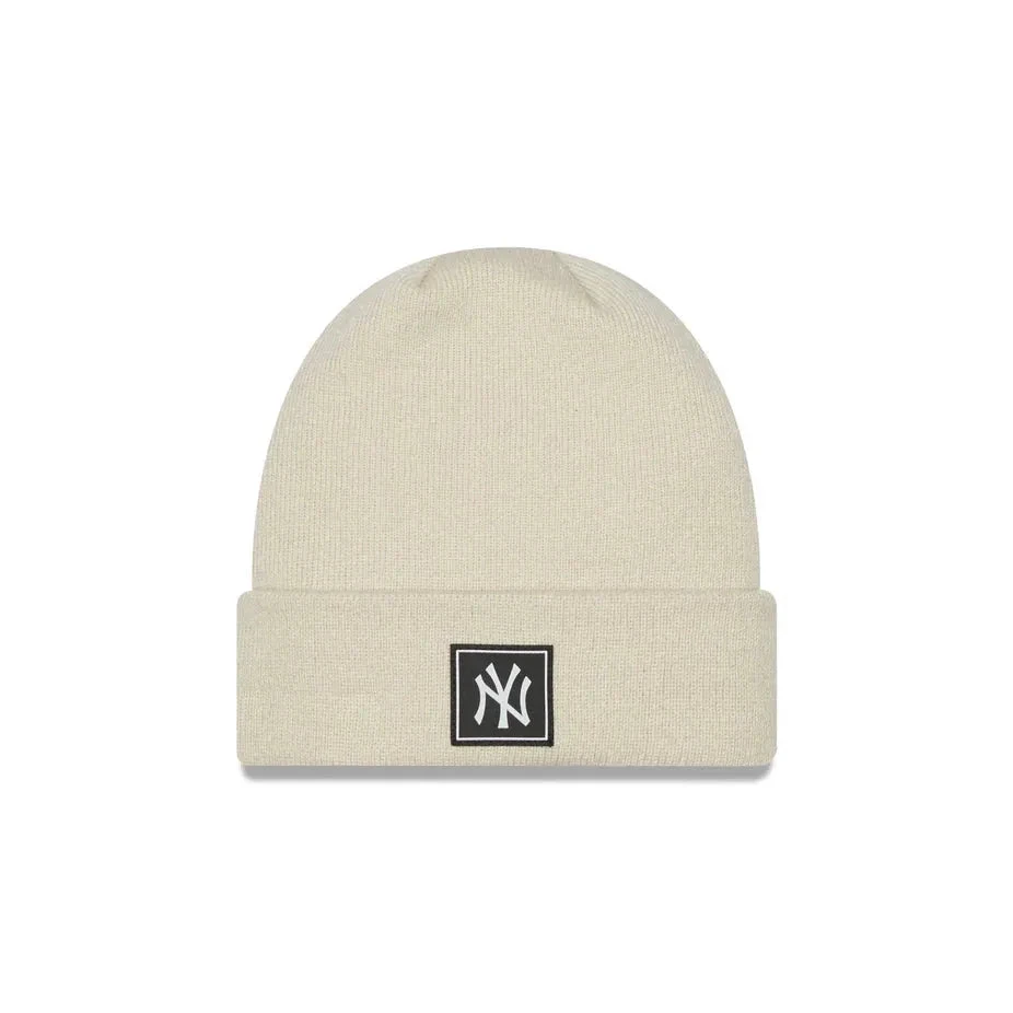 NEW ERA NEW YORK YANKEES BEANIE STONE KNIT 3 NEW ERA NEW YORK YANKEES BEANIE STONE KNIT