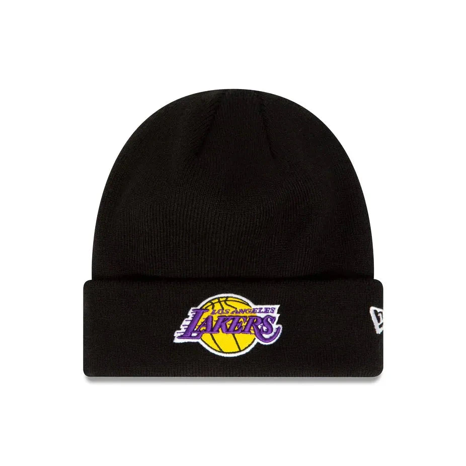 NEW ERA LOS ANGELES LAKERS ESSENTIAL CUFF BLACK KNIT 3 NEW ERA LOS ANGELES LAKERS ESSENTIAL CUFF BLACK KNIT