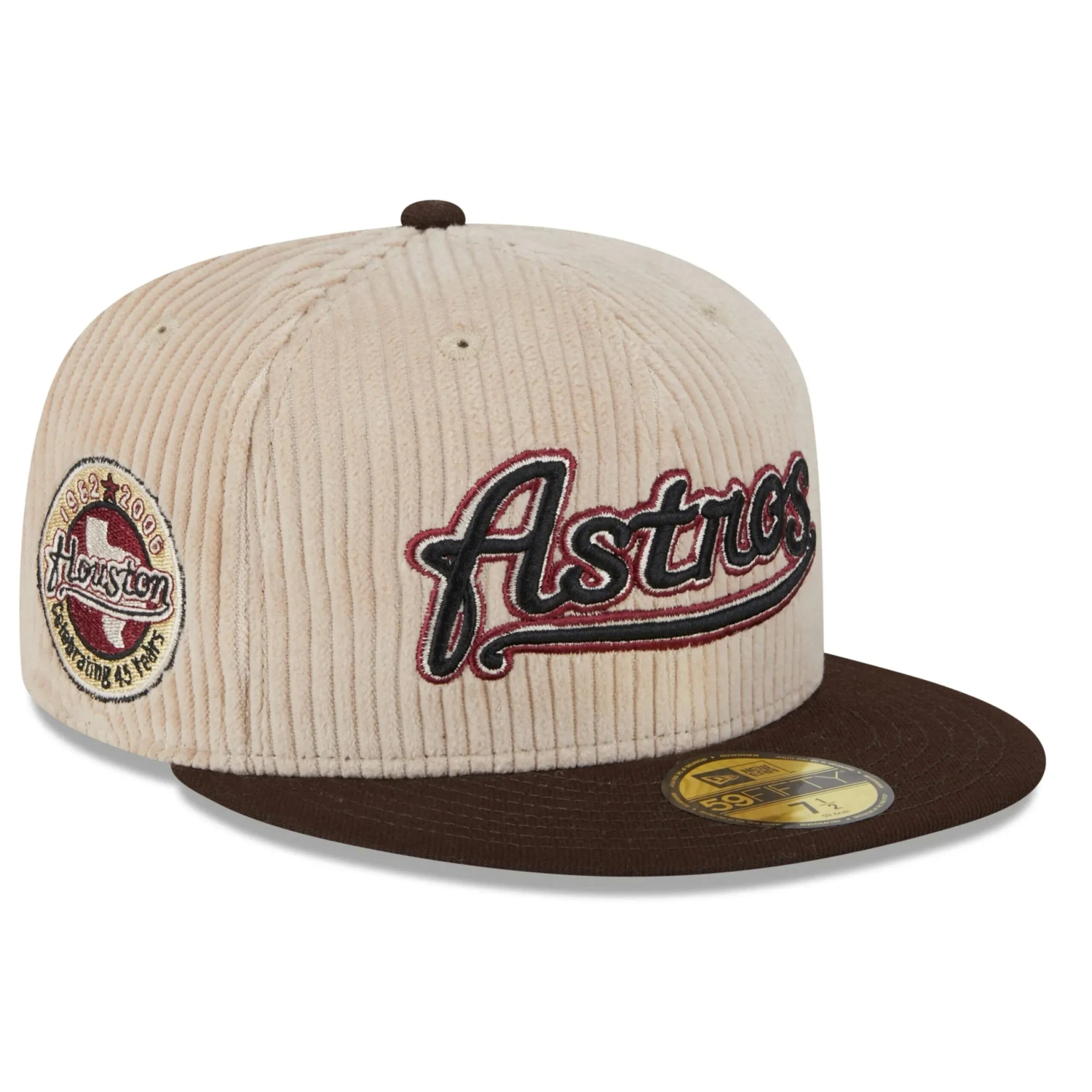 NEW ERA 59FIFTY MLB HOUSTON ASTROS FALL CORD 45TH ANNIVERSARY TWO TONE / DARK GREEN UV FITTED CAP 3 NEW ERA 59FIFTY MLB HOUSTON ASTROS FALL CORD 45TH ANNIVERSARY TWO TONE / DARK GREEN UV FITTED CAP