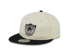 NEW ERA RC9FIFTY OF NFL OAKLAND RAIDERS CHROME DENIM STRAPBACK CAP
