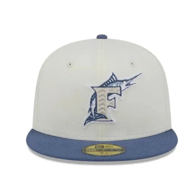 NEW ERA 59FIFTY MLB FLORIDA MARLINS WAVY CHAINSTITCH TWO TONE / GREY UV FITTED CAP 6 NEW ERA 59FIFTY MLB FLORIDA MARLINS WAVY CHAINSTITCH TWO TONE / GREY UV FITTED CAP - Image 4