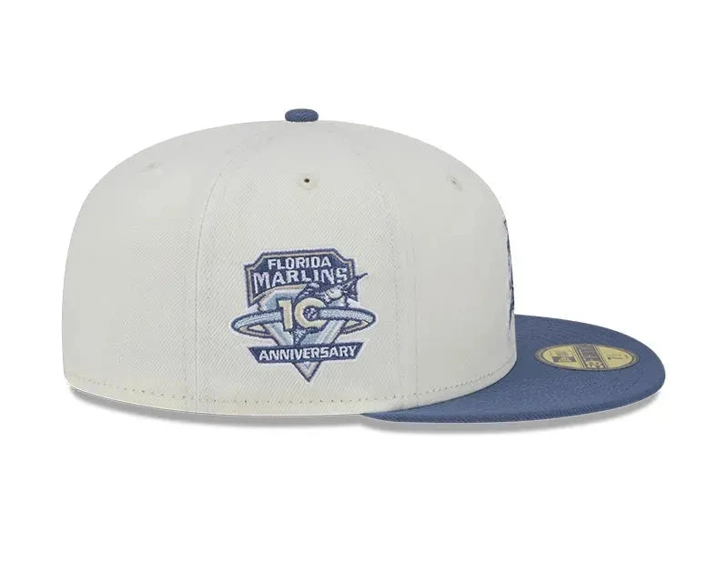 NEW ERA 59FIFTY MLB FLORIDA MARLINS WAVY CHAINSTITCH TWO TONE / GREY UV FITTED CAP 5 NEW ERA 59FIFTY MLB FLORIDA MARLINS WAVY CHAINSTITCH TWO TONE / GREY UV FITTED CAP - Image 3