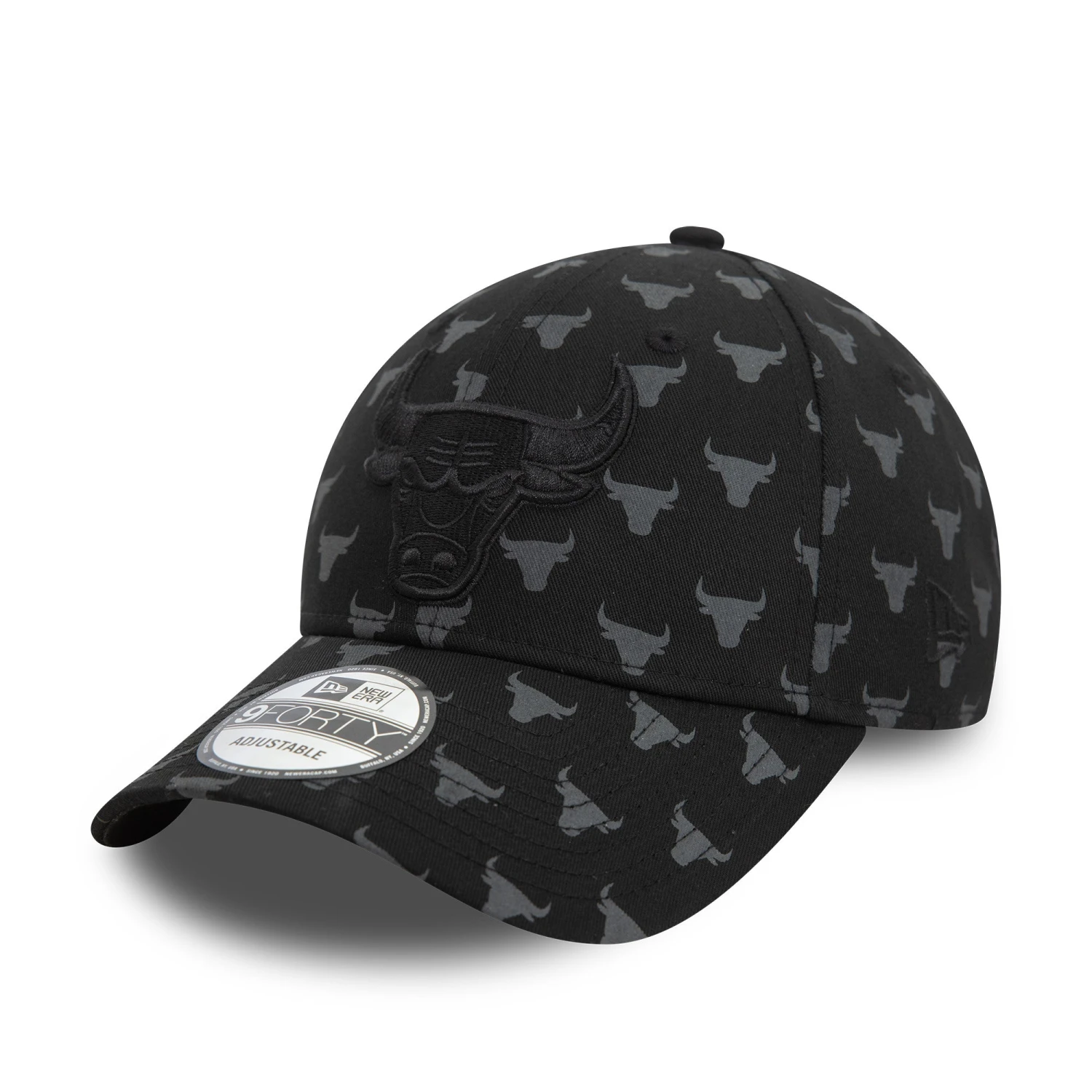 CHICAGO BULLS NBA BLACK MONOGRAM / NEW ERA 9FORTY 3 CHICAGO BULLS NBA BLACK MONOGRAM / NEW ERA 9FORTY
