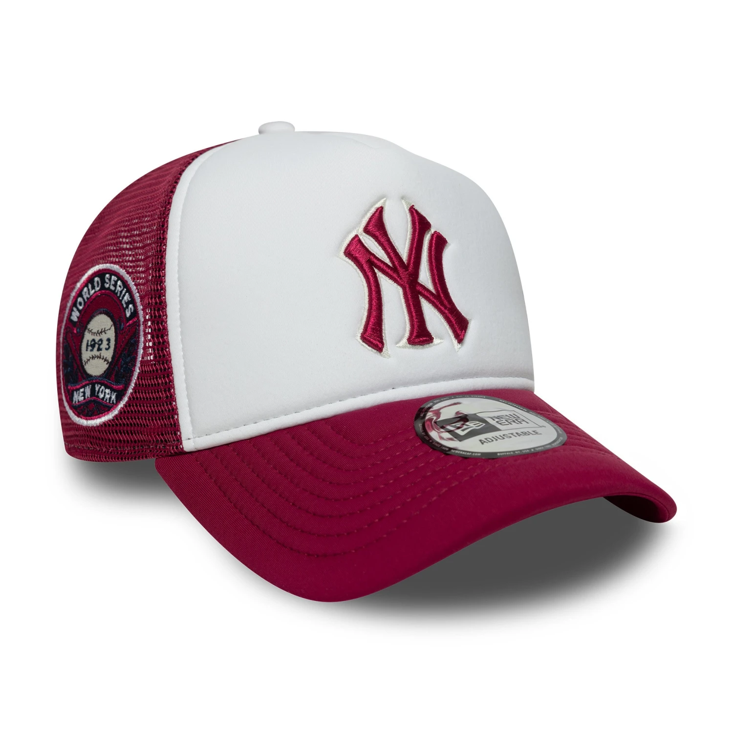 NEW YORK YANKEES MLB CAP WHITE DARKRED UV / NEW ERA 9FORTY TRUCKER 3 NEW YORK YANKEES MLB CAP WHITE DARKRED UV / NEW ERA 9FORTY TRUCKER