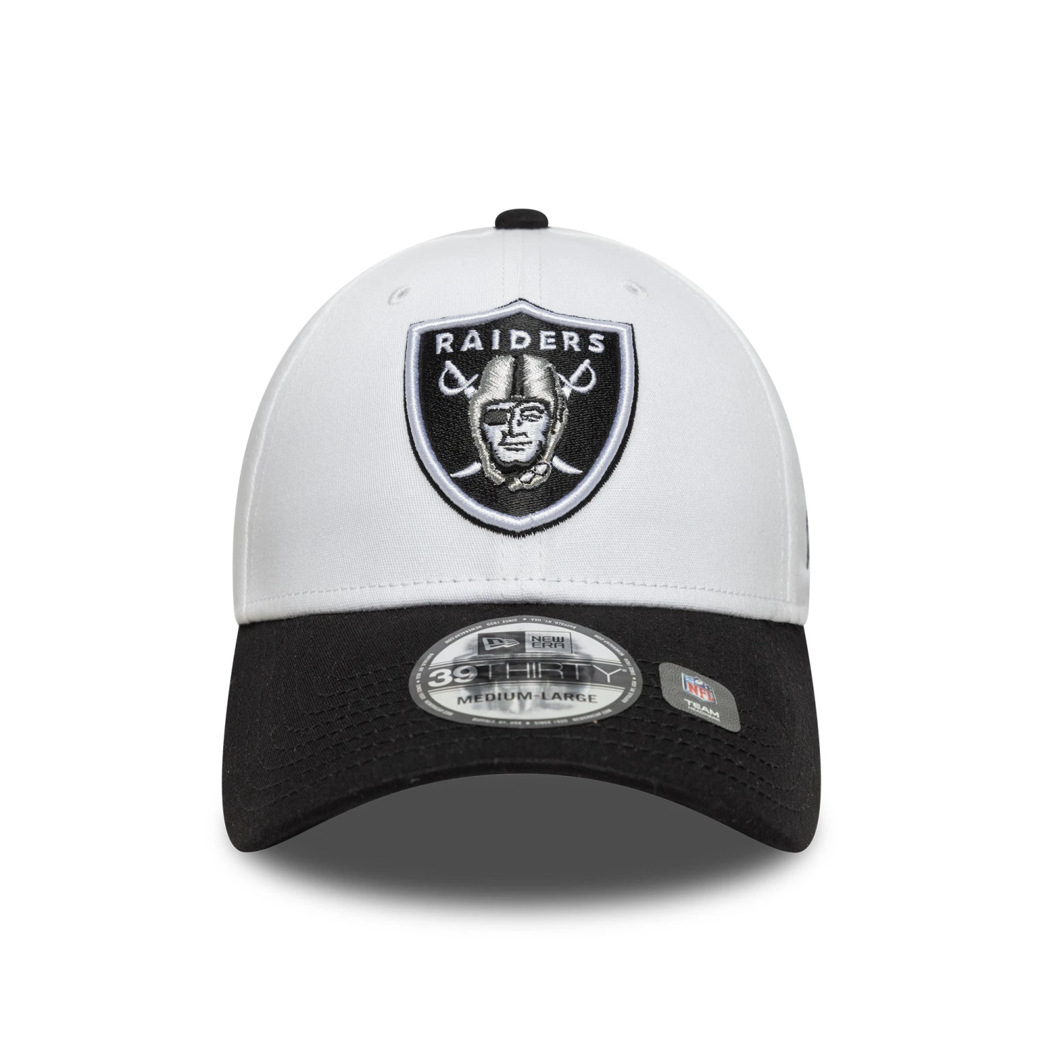 LAS VEGAS RAIDERS NFL CAP WHITE / BLACK UV NEW ERA 39THIRTY 6 LAS VEGAS RAIDERS NFL CAP WHITE / BLACK UV NEW ERA 39THIRTY - Image 4