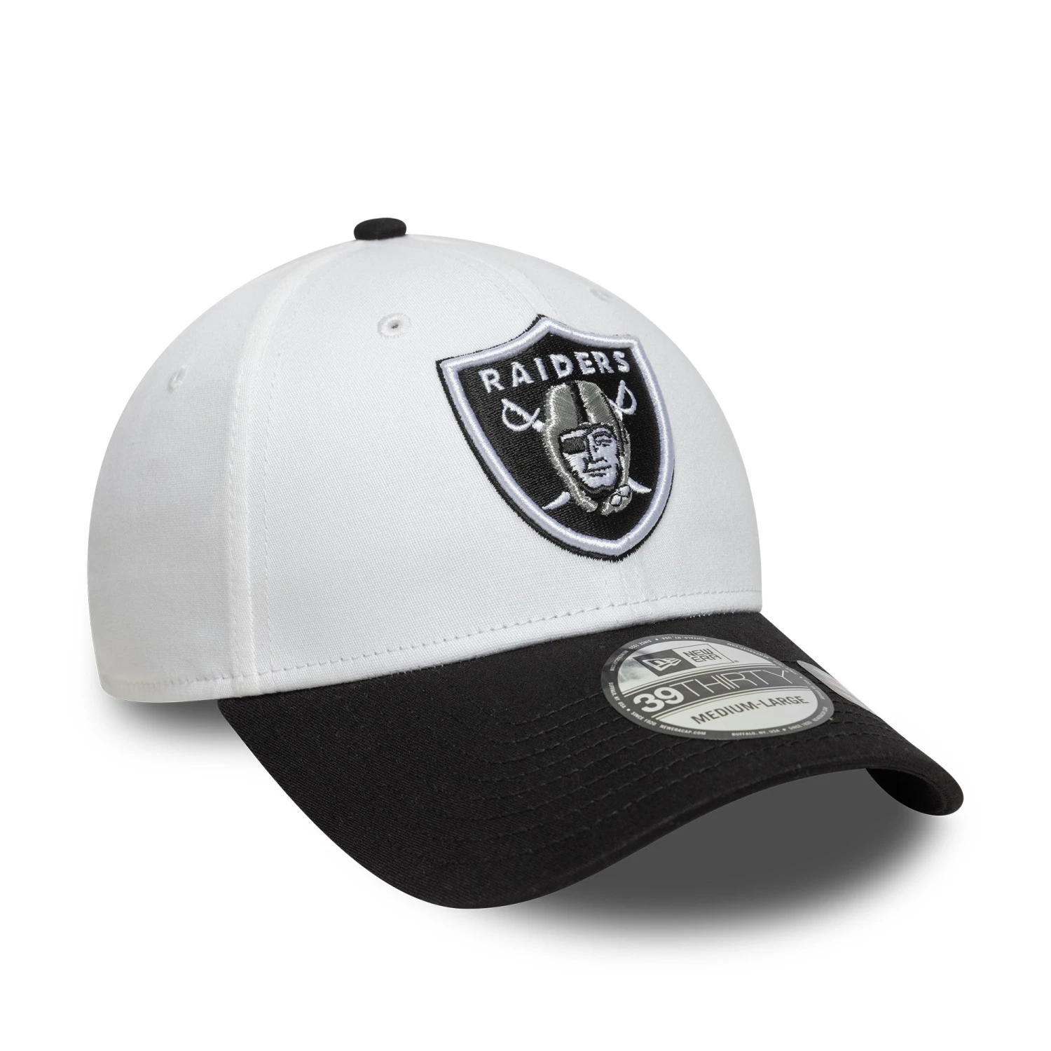 LAS VEGAS RAIDERS NFL CAP WHITE / BLACK UV NEW ERA 39THIRTY 5 LAS VEGAS RAIDERS NFL CAP WHITE / BLACK UV NEW ERA 39THIRTY - Image 3