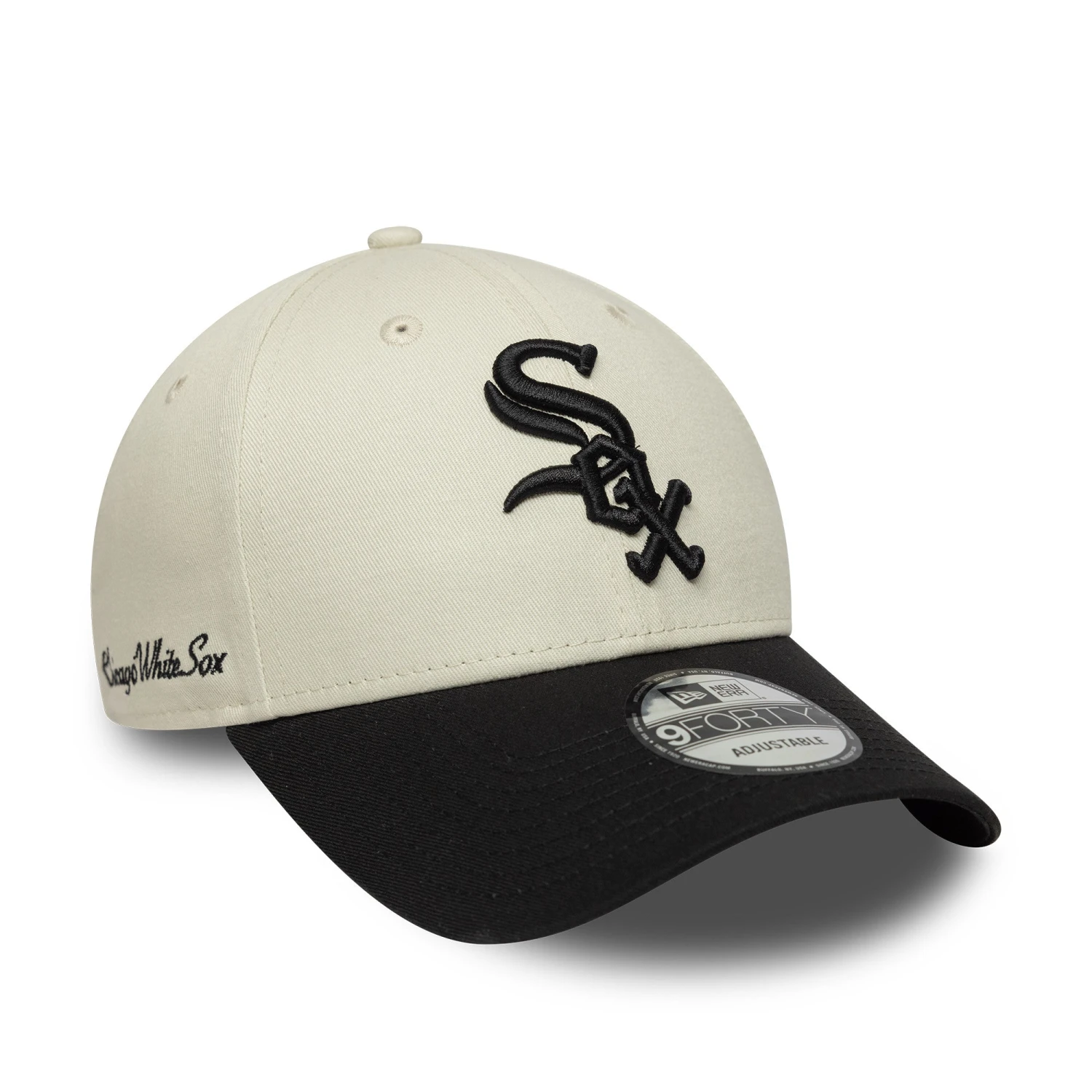 CHICAGO WHITE SOX MLB CAP BEIGE BLACK UV / NEW ERA 9FORTY 3 CHICAGO WHITE SOX MLB CAP BEIGE BLACK UV / NEW ERA 9FORTY