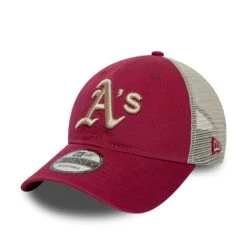 OAKLAND ATHLETICS MLB CAP DARKRED UV / NEW ERA 9TWENTY TRUCKER