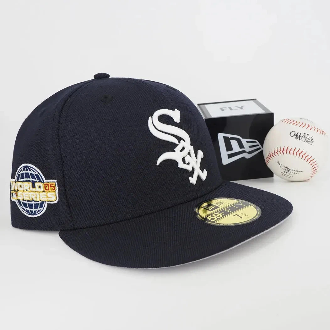 NEW ERA 59FIFTY MLB CHICAGO WHITE SOX WS 2005 NAVY/GREY UV FITTED CAP 8 NEW ERA 59FIFTY MLB CHICAGO WHITE SOX WS 2005 NAVY/GREY UV FITTED CAP - Image 6