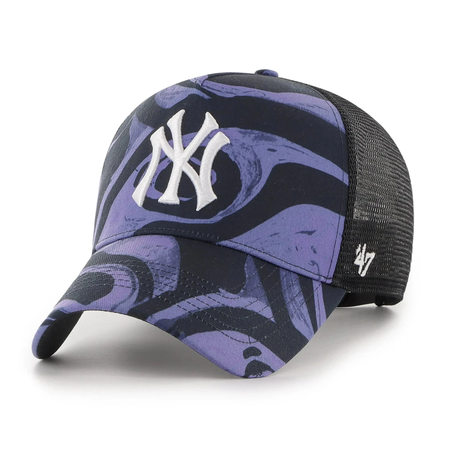 '47 BRAND MLB NEW YORK YANKEES ENAMEL TWIST MESH '47 MVP DT PURPLE 3 '47 BRAND MLB NEW YORK YANKEES ENAMEL TWIST MESH '47 MVP DT PURPLE