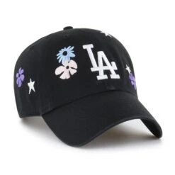 '47 BRAND MLB LOS ANGELES DODGERS FLORA ’47 CLEAN UP BLACK CAP 9 '47 BRAND MLB LOS ANGELES DODGERS FLORA ’47 CLEAN UP BLACK CAP -Headwear store B FLRAC12GWS BK HR F2