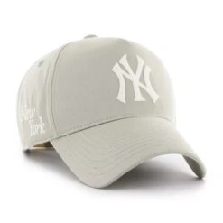 '47 BRAND MLB NEW YORK YANKEES FOUNDTATION ’47 OFFSIDE DT GREY CAP 9 '47 BRAND MLB NEW YORK YANKEES FOUNDTATION ’47 OFFSIDE DT GREY CAP -Headwear store B FNDOF17GWP F5 HR F2