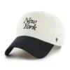 '47 BRAND MLB NEW YORK YANKEES FOUNDTATION SCRIPT TT ’47 CLEAN UP TWO TONE CAP 2 '47 BRAND MLB NEW YORK YANKEES FOUNDTATION SCRIPT TT ’47 CLEAN UP TWO TONE CAP -Headwear store B FNDSC17GWS SSF HR F