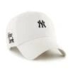 '47 BRAND MLB NEW YORK YANKEES FOUNDTATION ’47 CLEAN UP WHITE CAP -Headwear store B FNDTN17GWS SSA HR F2