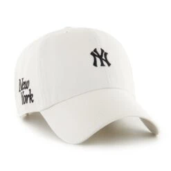 '47 BRAND MLB NEW YORK YANKEES FOUNDTATION โ47 CLEAN UP WHITE CAP