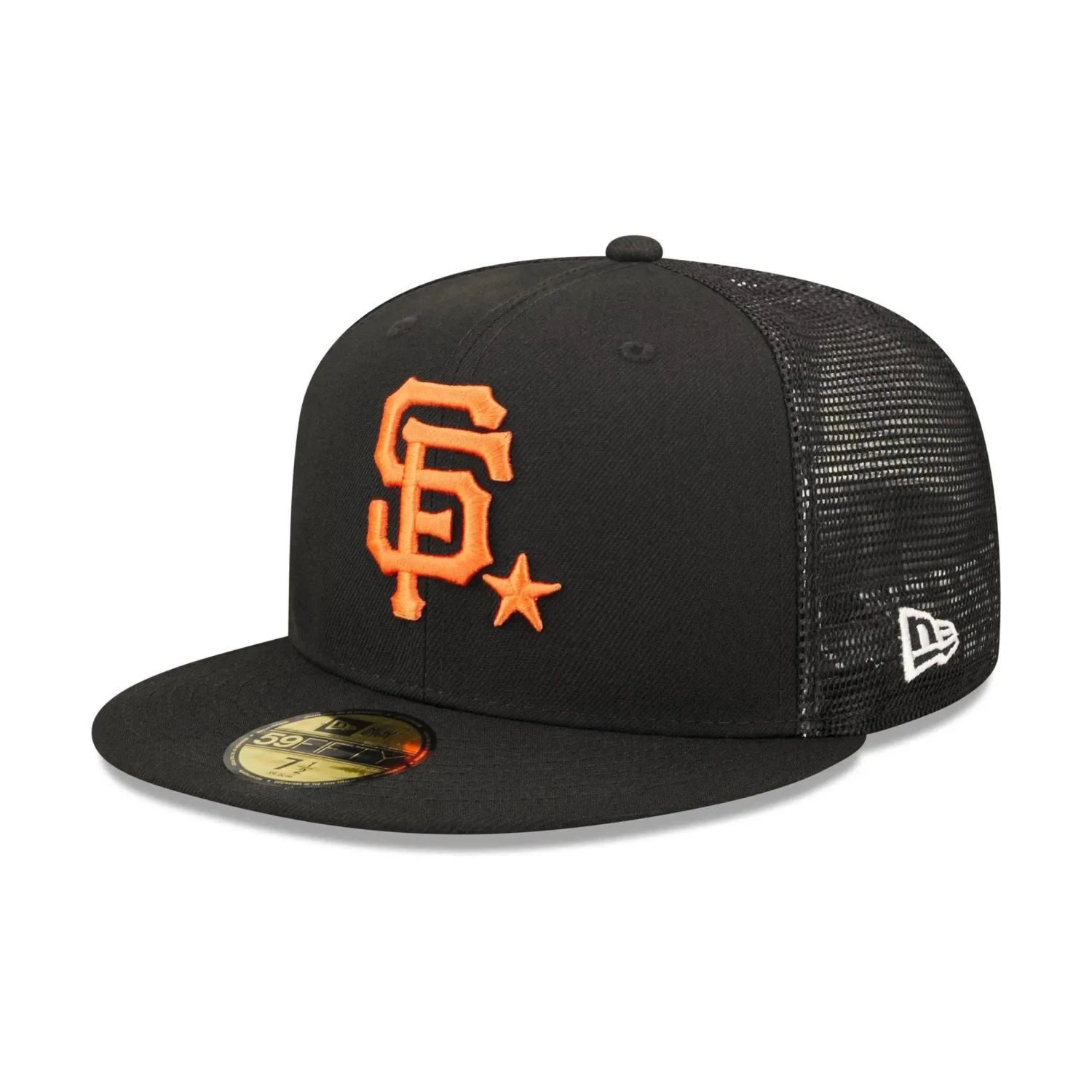 NEW ERA 59FIFTY MLB SAN FRANCISCO GIANTS ALL STAR GAME 2022 BLACK / TROPIC GREY UV FITTED TRUCKER CAP 5 NEW ERA 59FIFTY MLB SAN FRANCISCO GIANTS ALL STAR GAME 2022 BLACK / TROPIC GREY UV FITTED TRUCKER CAP - Image 3