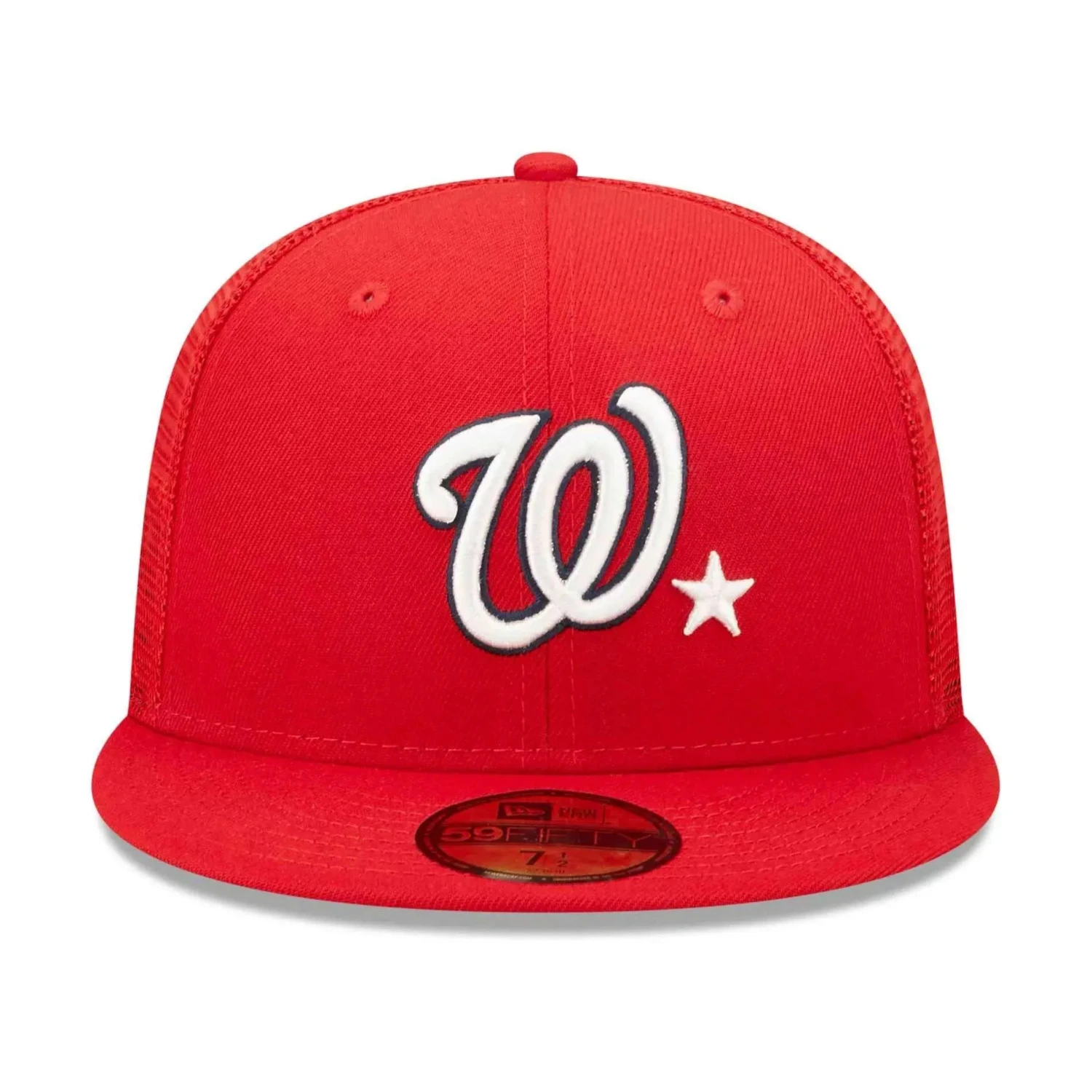 NEW ERA 59FIFTY MLB WASHINGTON NATIONALS ALL STAR GAME 2022 RED / TROPIC RED UV FITTED TRUCKER CAP 9 NEW ERA 59FIFTY MLB WASHINGTON NATIONALS ALL STAR GAME 2022 RED / TROPIC RED UV FITTED TRUCKER CAP - Image 7