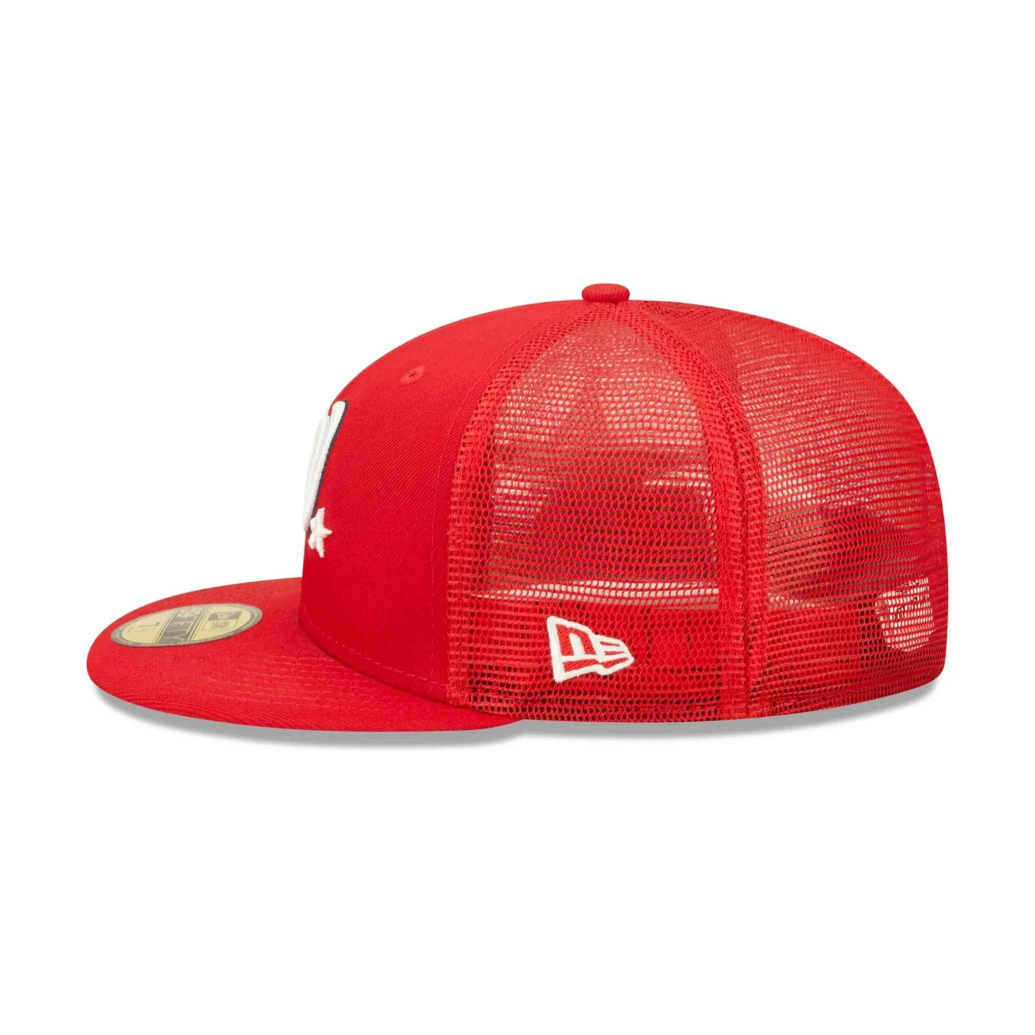 NEW ERA 59FIFTY MLB WASHINGTON NATIONALS ALL STAR GAME 2022 RED / TROPIC RED UV FITTED TRUCKER CAP 7 NEW ERA 59FIFTY MLB WASHINGTON NATIONALS ALL STAR GAME 2022 RED / TROPIC RED UV FITTED TRUCKER CAP - Image 5
