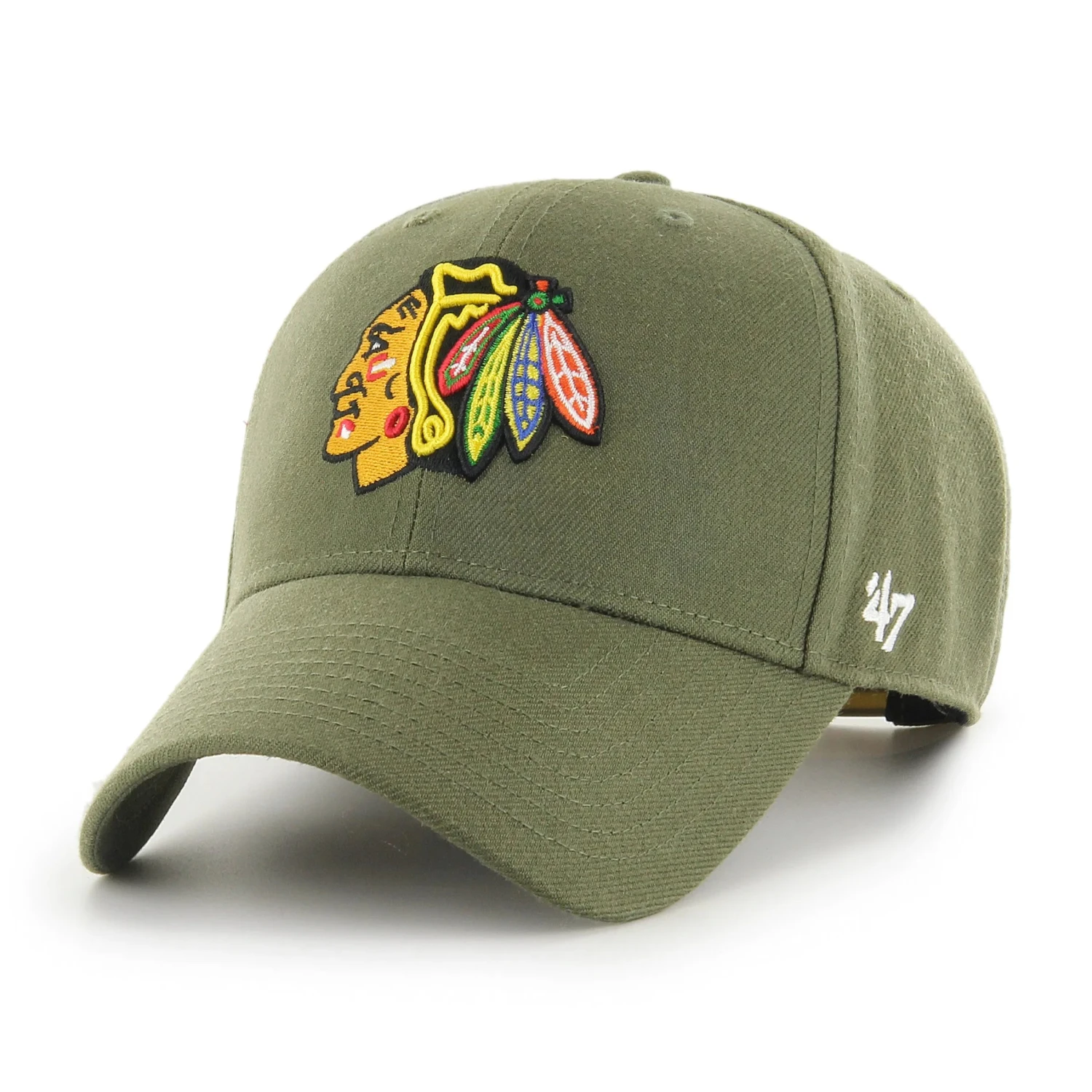 '47 BRAND NHL CHICAGO BLACKHAWKS '47 MVP SNAPBACK GREEN CAP 3 '47 BRAND NHL CHICAGO BLACKHAWKS '47 MVP SNAPBACK GREEN CAP