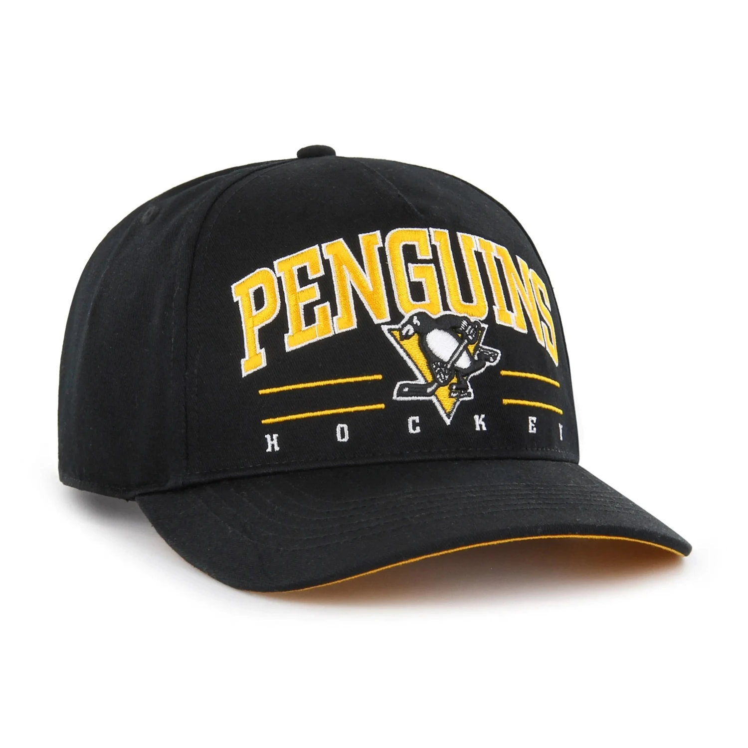 '47 BRAND NHL PITTSBURGH PENGUINS ROSCOE '47 HITCH BLACK CAP 4 '47 BRAND NHL PITTSBURGH PENGUINS ROSCOE '47 HITCH BLACK CAP - Image 2