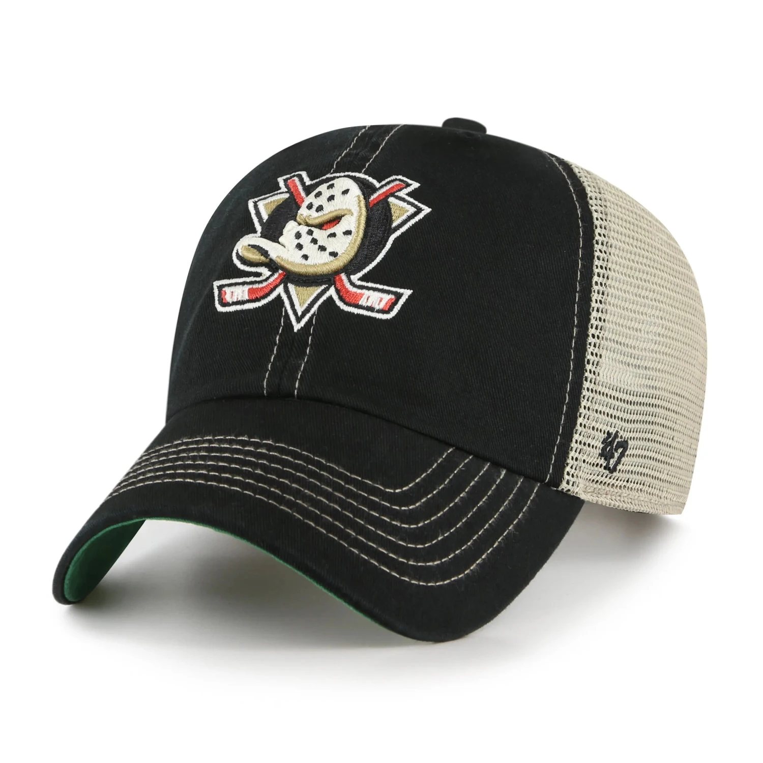 '47 BRAND NHL ANAHEIM DUCKS TRAWLER '47 CLEAN UP BLACK CAP 3 '47 BRAND NHL ANAHEIM DUCKS TRAWLER '47 CLEAN UP BLACK CAP