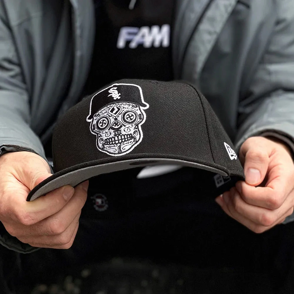 NEW ERA 9FIFTY MLB CHICAGO WHITE SOX SUGAR SKULL BLACK / GREY UV SNAPBACK CAP 8 NEW ERA 9FIFTY MLB CHICAGO WHITE SOX SUGAR SKULL BLACK / GREY UV SNAPBACK CAP - Image 6