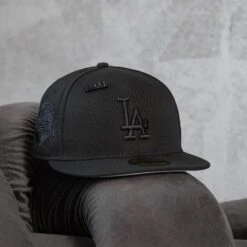 NEW ERA 59FIFTY MLB LOS ANGELES DODGERS 50TH ANNIVERSARY BLACK / GREY UV FITTED CAP 18 NEW ERA 59FIFTY MLB LOS ANGELES DODGERS 50TH ANNIVERSARY BLACK / GREY UV FITTED CAP -Headwear store NewEra59FIFTYBlackonBlackMLBLADodgers5