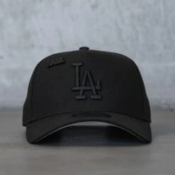 NEW ERA 9FORTY A-FRAME MLB LOS ANGELES DODGERS BLACK / GREY UV SNAPBACK -Headwear store NewEra9FORTYAFRAMEBlackonBlackMLBLADodgers2