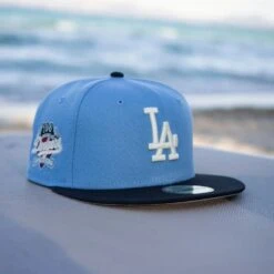 NEW ERA 59FIFTY MLB LOS ANGELES DODGERS 100TH ANNIVERSARY TWO TONE / GREY UV FITTED CAP