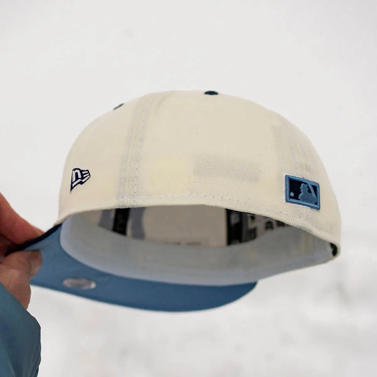 NEW ERA 59FIFTY MLB BROOKLYN DODGERS EBBETS FIELD 1955 TWO TONE/ SKY BLUE UV 6 NEW ERA 59FIFTY MLB BROOKLYN DODGERS EBBETS FIELD 1955 TWO TONE/ SKY BLUE UV - Image 4