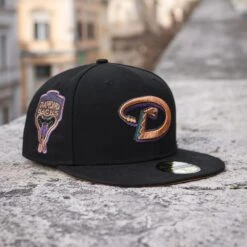 NEW ERA 59FIFTY MLB ARIZONA DIAMONDBACKS SATIN LINED BLACK/ BRONZE UV