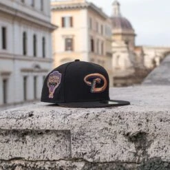 NEW ERA 59FIFTY MLB ARIZONA DIAMONDBACKS SATIN LINED BLACK/ BRONZE UV 16 NEW ERA 59FIFTY MLB ARIZONA DIAMONDBACKS SATIN LINED BLACK/ BRONZE UV -Headwear store P1300913