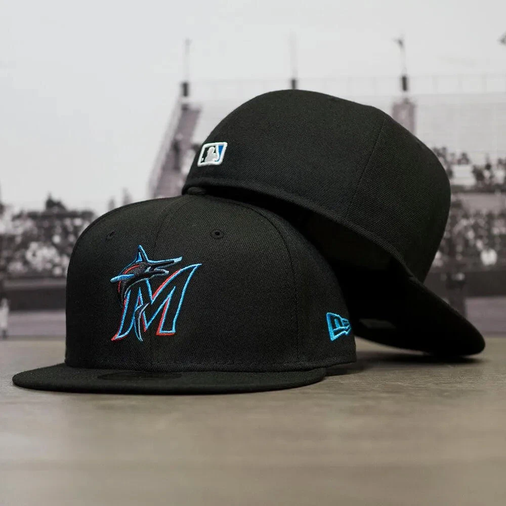 NEW ERA 59FIFTY MLB AUTHENTIC MIAMI MARLINS TEAM FITTED CAP 3 NEW ERA 59FIFTY MLB AUTHENTIC MIAMI MARLINS TEAM FITTED CAP