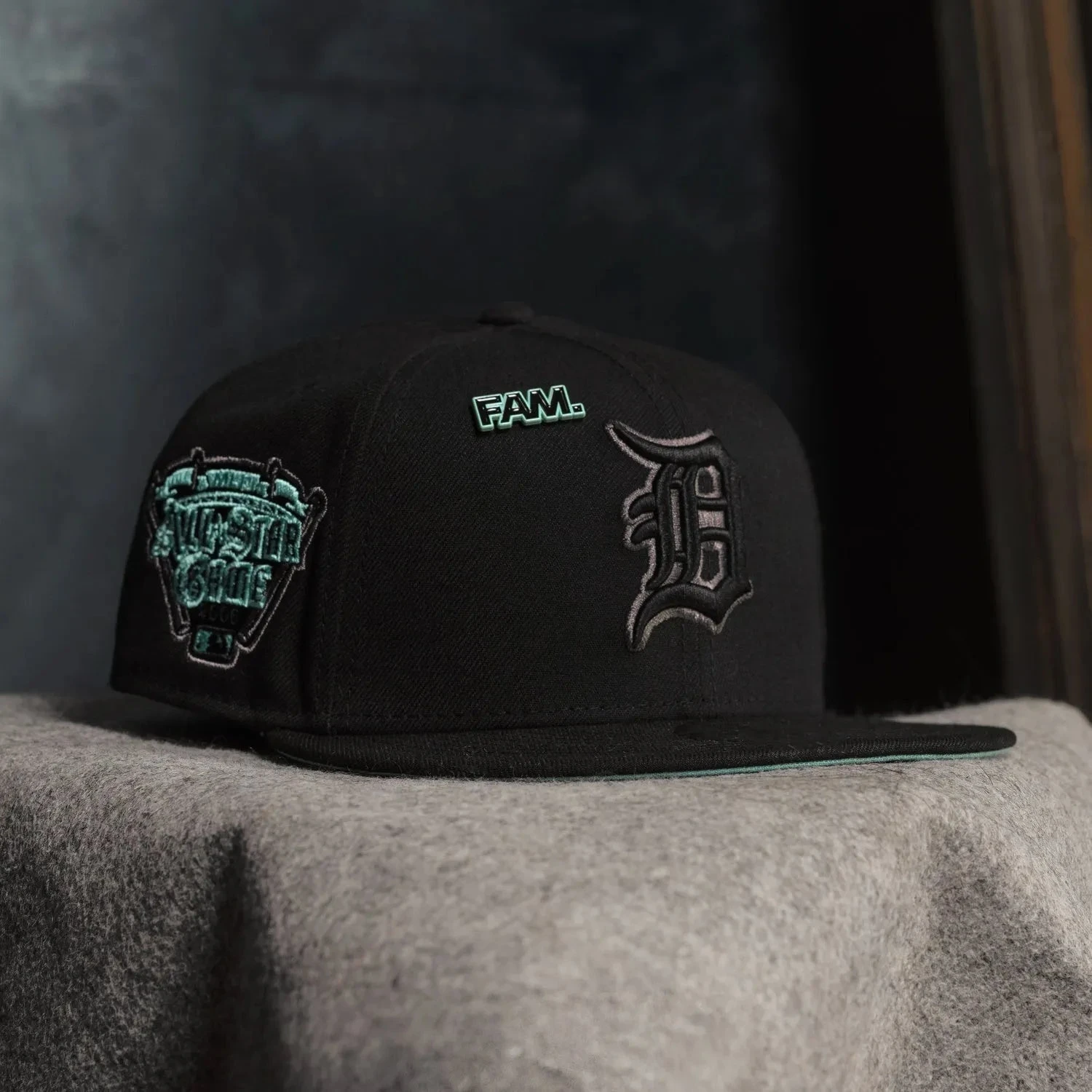 NEW ERA 59FIFTY MLB DETROIT TIGERS ALL STAR GAME 2005 BLACK / MINT UV FITTED CAP 3 NEW ERA 59FIFTY MLB DETROIT TIGERS ALL STAR GAME 2005 BLACK / MINT UV FITTED CAP