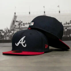 NEW ERA 59FIFTY MLB AUTHENTIC ATLANTA BRAVES TEAM FITTED CAP