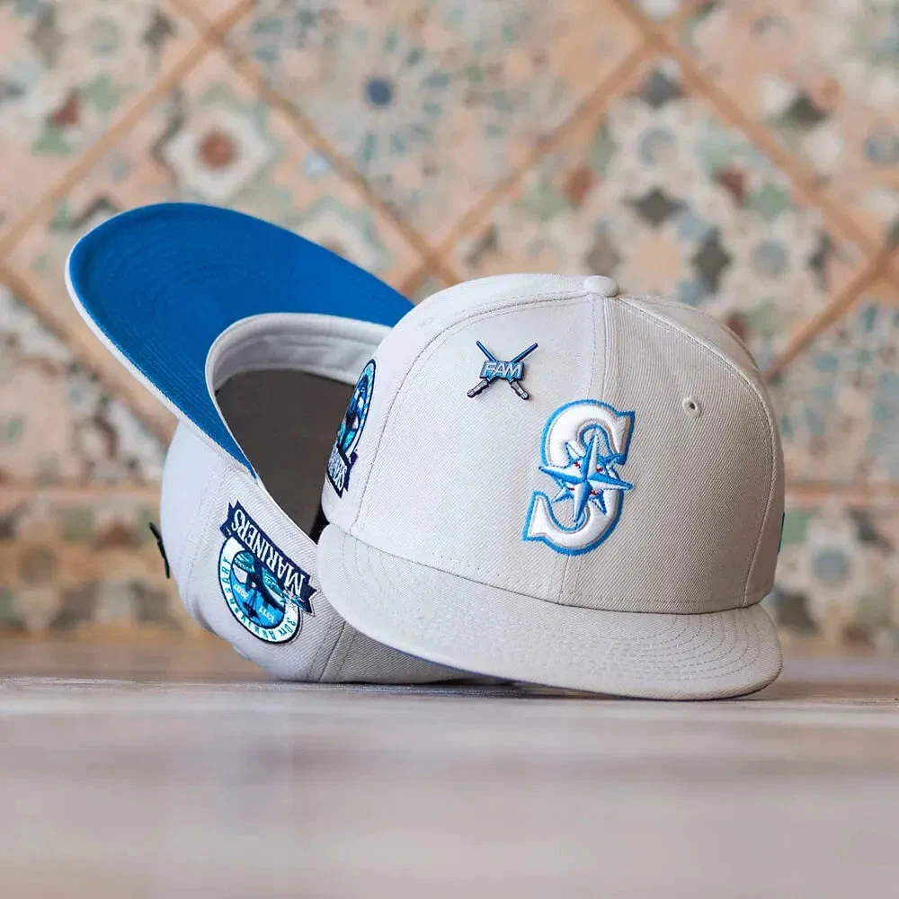 NEW ERA 59FIFTY MLB SEATTLE MARINERS 30TH ANNIVERSARY STONE / UNIVERSITY BLUE UV FITTED CAP 3 NEW ERA 59FIFTY MLB SEATTLE MARINERS 30TH ANNIVERSARY STONE / UNIVERSITY BLUE UV FITTED CAP
