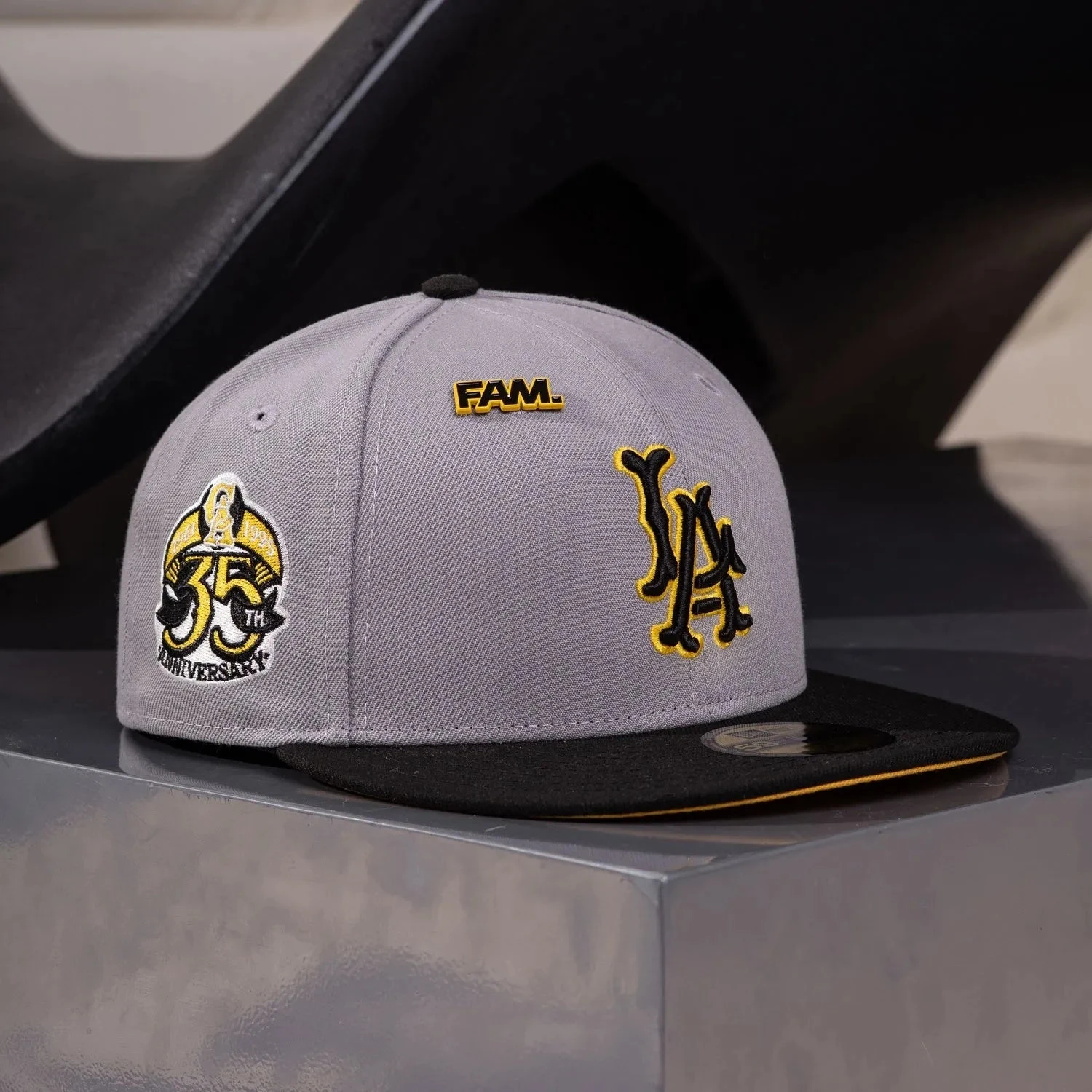 LA ANGELS CAP GREY 35TH PATCH / NEW ERA 59FIFTY FITTED 3 LA ANGELS CAP GREY 35TH PATCH / NEW ERA 59FIFTY FITTED