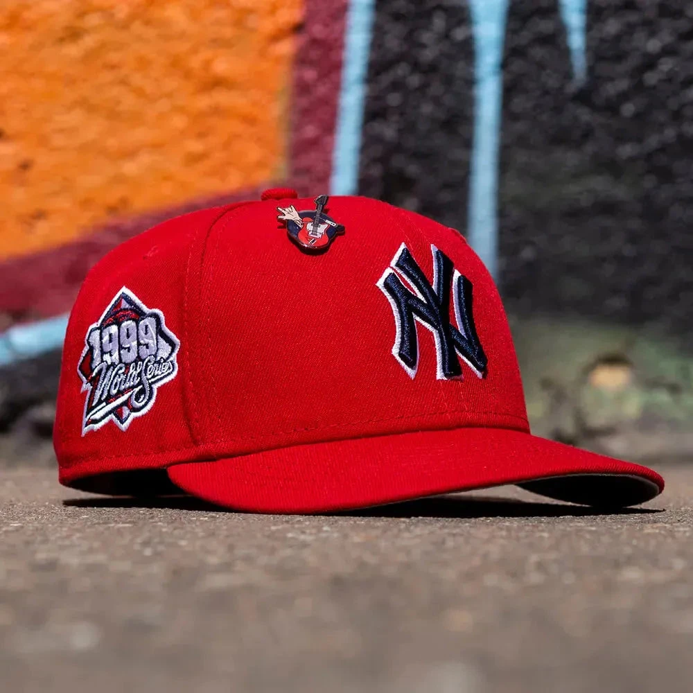 NEW ERA 59FIFTY MLB NEW YORK YANKEES WORLD SERIES 1999 NOOKIE EDITION RED / GREY UV FITTED CAP 3 NEW ERA 59FIFTY MLB NEW YORK YANKEES WORLD SERIES 1999 NOOKIE EDITION RED / GREY UV FITTED CAP