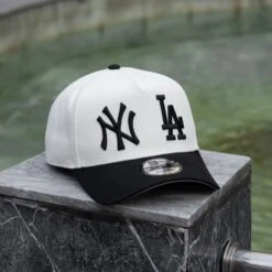 NEW ERA 9FORTY A-FRAME MLB NEW YORK YANKEES VS LOS ANGELES DODGERS TWO TONE / GREY UV SNAPBACK -Headwear store P5153423