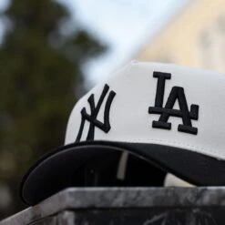 NEW ERA 9FORTY A-FRAME MLB NEW YORK YANKEES VS LOS ANGELES DODGERS TWO TONE / GREY UV SNAPBACK -Headwear store P5153429