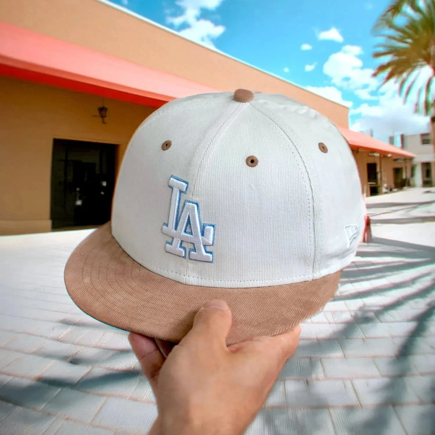 NEW ERA 59FIFTY MLB LOS ANGELES DODGERS ALL STAR GAME 1980 TWO TONE MICRO CORD / GREY UV FITTED CAP 4 NEW ERA 59FIFTY MLB LOS ANGELES DODGERS ALL STAR GAME 1980 TWO TONE MICRO CORD / GREY UV FITTED CAP - Image 2