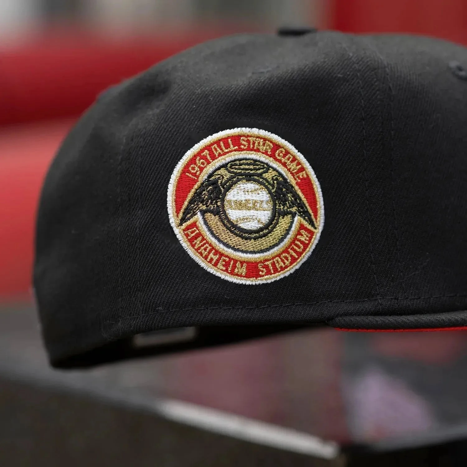 NEW ERA 59FIFTY MLB CALIFORNIA ANGELS ALL STAR GAME 1967 BLACK / SCARLET RED UV FITTED CAP 10 NEW ERA 59FIFTY MLB CALIFORNIA ANGELS ALL STAR GAME 1967 BLACK / SCARLET RED UV FITTED CAP - Image 8